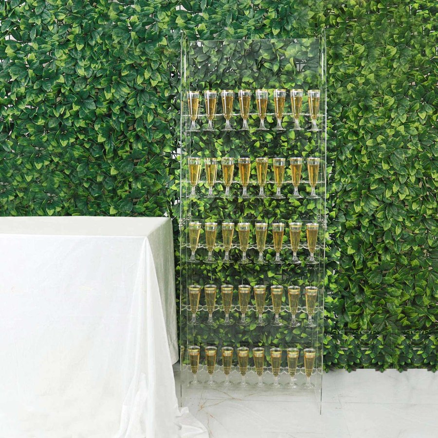 Champagne display wall — product style reference